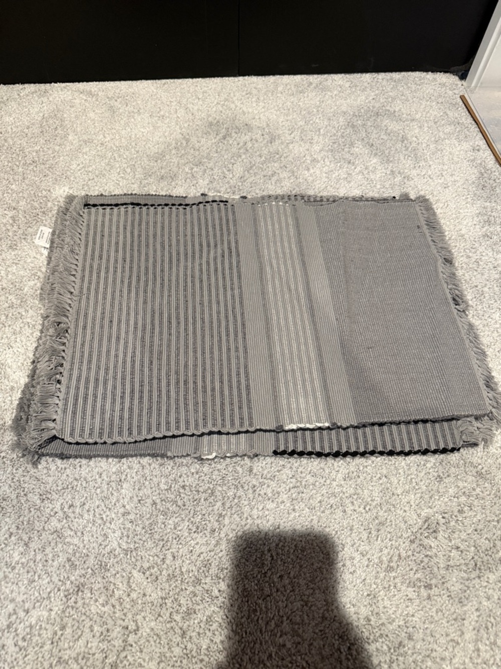 Gray Fringe Cotton Place Mats 8 of them